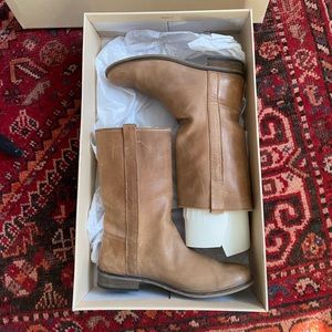 Ivylee Simone Boots leather mid calf pull on style